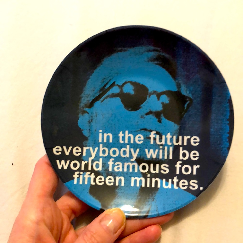 CB2 Andy Warhol plastic plate